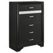 Miranda 5-drawer Chest Black and Rhinestone image