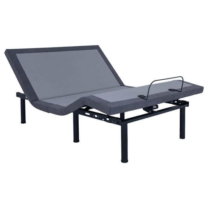 Clara Full Adjustable Bed Base Grey and Black image