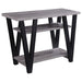 Stevens V-shaped Sofa Table Black and Antique Grey image