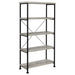 Analiese 4-shelf Bookcase Grey Driftwood image