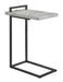 Maxwell C-shaped Accent Table Cement and Gunmetal image