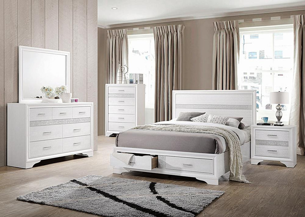 Miranda Queen 2-drawer Storage Bed White