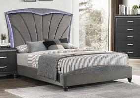 Crown Mark Frampton King Platform Bed in Grey B4790-K image