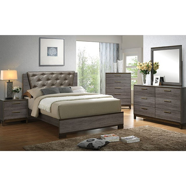 MANVEL Two-Tone Antique Gray Dresser